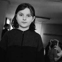 Chechan refugee girl, Warsaw, Poland